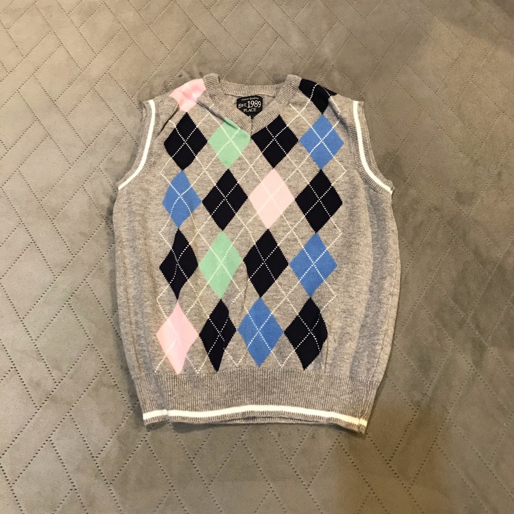 The Children’s Place boys Argyle Sweater Sz 5/6